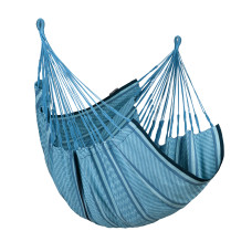 LA SIESTA Cumbia Organic Blue Zebra Hammock Chair – Comfort Organic Cotton Hammock Chair