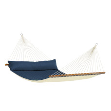 LA SIESTA Alabama Navy Blue Hammock – Kingsize Padded Spreader Bar Hammock